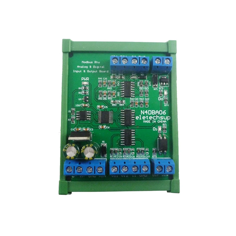 N4DBA06 8-канальный Аналоговый Цифровой модуль ввода-вывода RS485 Modbus Rtu протокол ADC DAC -