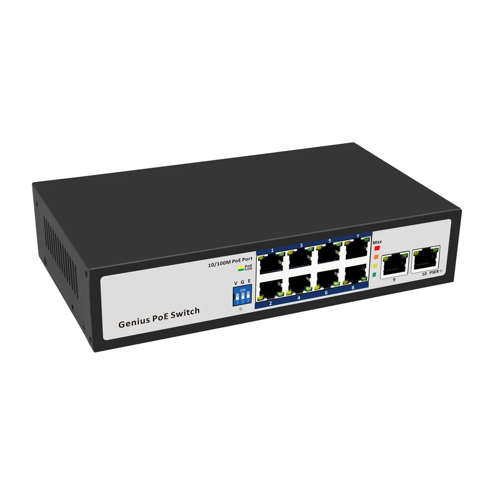 KuWFi 8 портов POE 10/100 м сетевой коммутатор Ethernet Poe 48 В для CCTV IP камеры/беспроводной AP 100