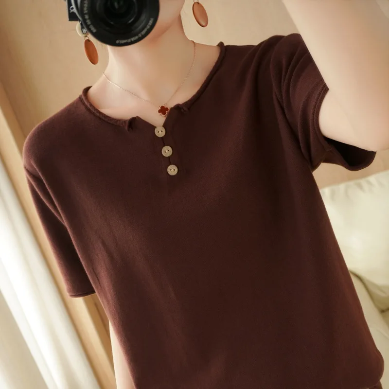 

2021 summer new high quality women's T-shirt women's short sleeve