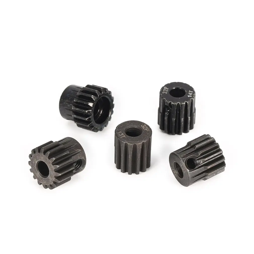 

High Quality 32DP 3.175mm 5mm 12T 13T 14T 15T 16T Pinion Motor Gear Set for 1/8 1/10 RC Car Brushed Brushless Motor