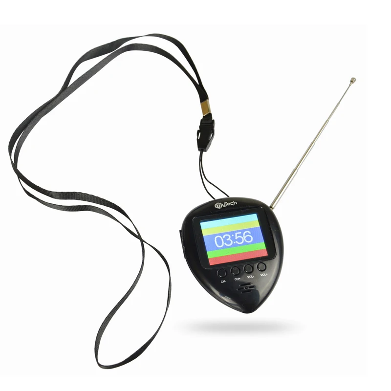 portable1 8 inch outdoor mini pocket fm radio with analog tv and watch function free global shipping