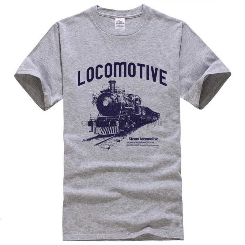 Hanhent локомотив принт футболка 2019 мужские футболки летняя мода рок О образным