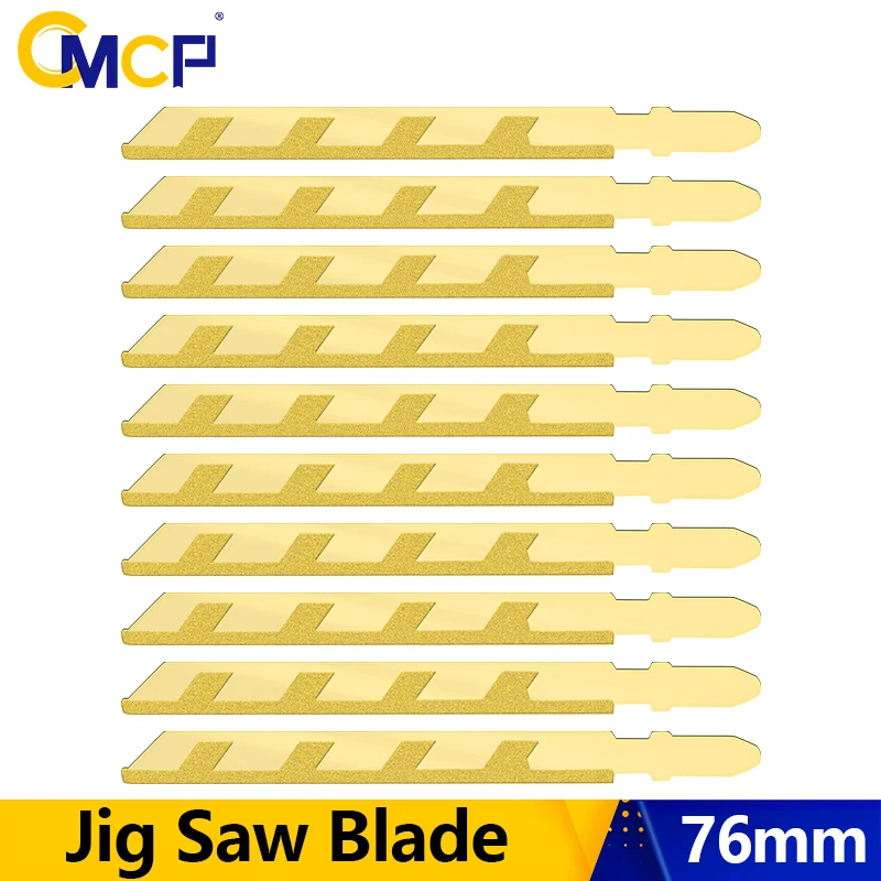 

CMCP Diamond Coated Jig Saw Blade 76mm Grit 50 Jigsaw Blade for Granite Tile Ceramic Cutting T-Shank Reciprocating Saw Blade