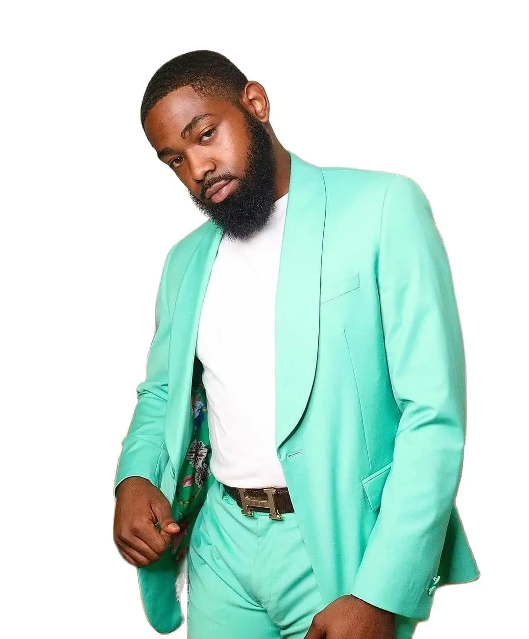 

Fashion Man Suit Green Homme Shawl Lapel Slim Fit Tuxedo Wedding Clothes Groom 2Pc Casual Male Blazer Custom Made (Jacket+Pants)