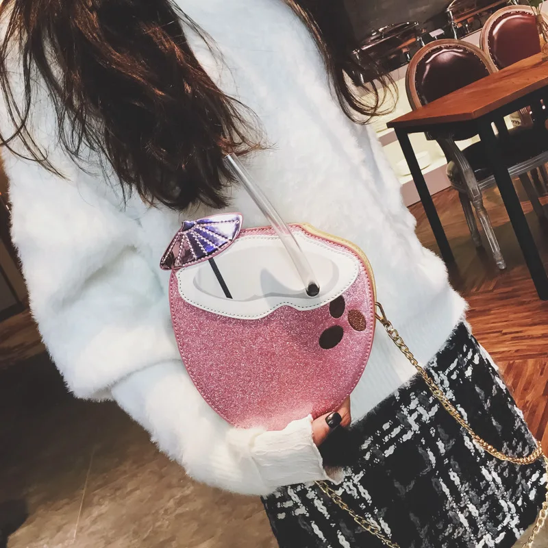 

Women's Coconut Jelly Bag 2021 Set Cruciform Bag Fresh Coconut Chain Messenger Shoulder Bag for Women