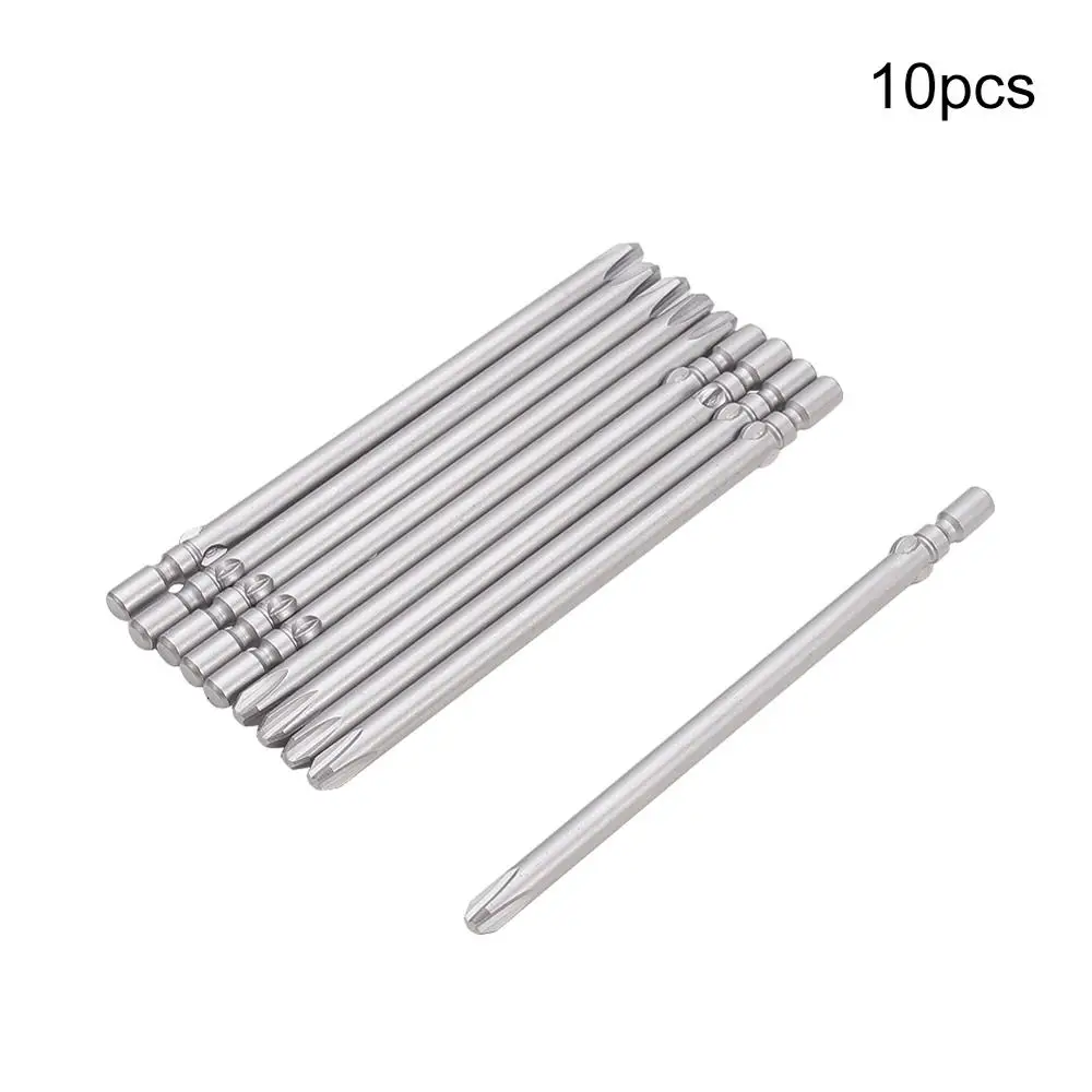 10 шт. отвертка Philips Bits 1.6PH00 2PH0 3PH1 4PH1 4PH2 S2 перекрестная головка 80 мм длина 4 диаметр