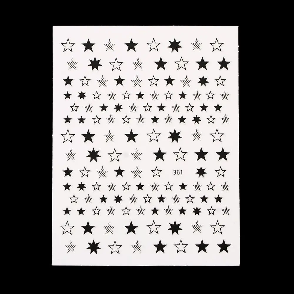 Geometry 3D Nail Ornaments Glitter Stars Art Decoration Foil Decals Manicure Accessories Stickers | Красота и здоровье