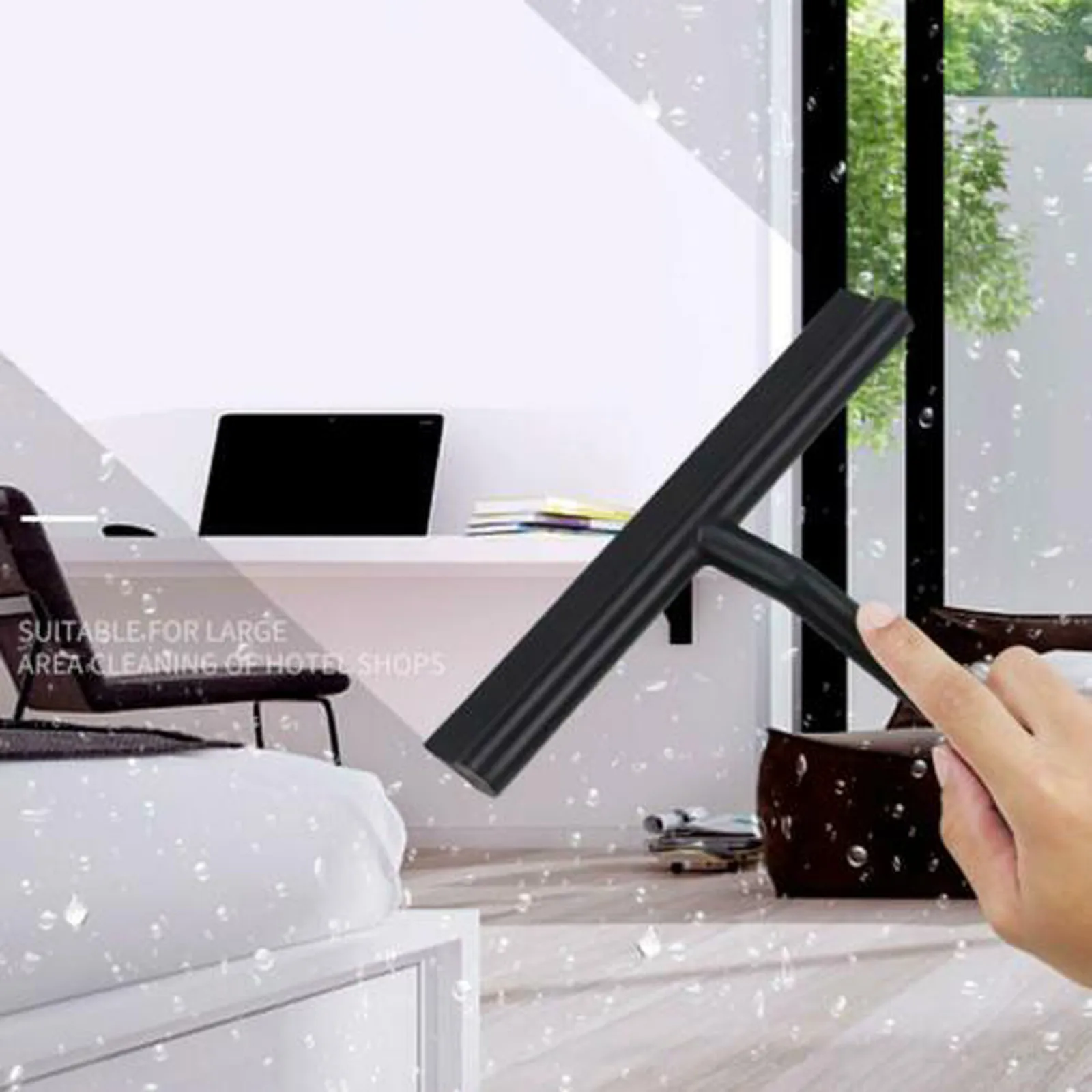 

Silicone Window Tile Glass Wiper Cleaner Squeegee Shower Mirror Cleaning Holders Cleaning Holder Black Gray Drop Shipping