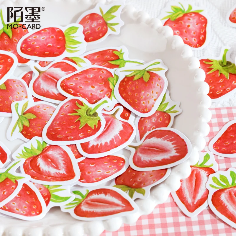 Mo.Card Lovely Strawberry Mini Paper Diary Sticker Scrapbooking Decoration Label Retail | Канцтовары для офиса и дома