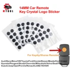 5 шт.лот 14 мм Автомобильный пульт дистанционного управления, кристальная наклейка с логотипом для KEYDIY KD  Xhorse VVDI пульт дистанционного управления для BMWNissanFordToyota