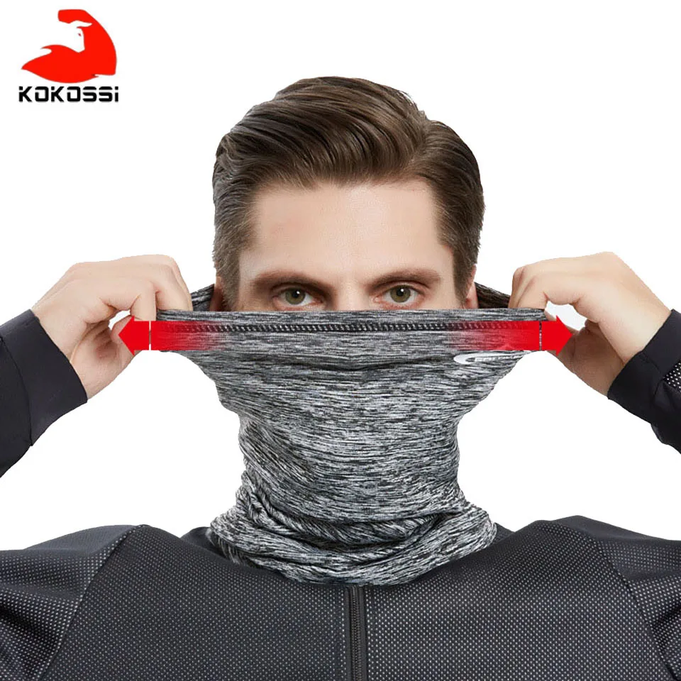 Мужской шарф для велоспорта и бега KoKossi зимний теплый шеи лица бандана езды на