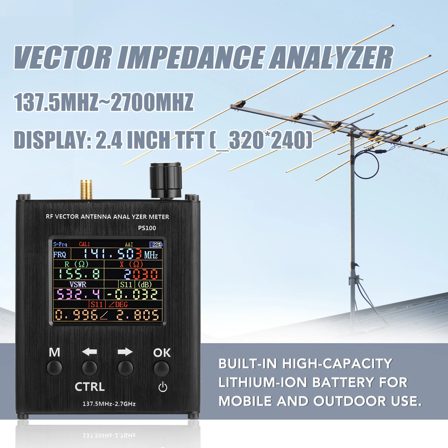 N1201SA 137 5 МГц-2 7 GHz антенна анализа измерительный прибор стоячая волна измеритель
