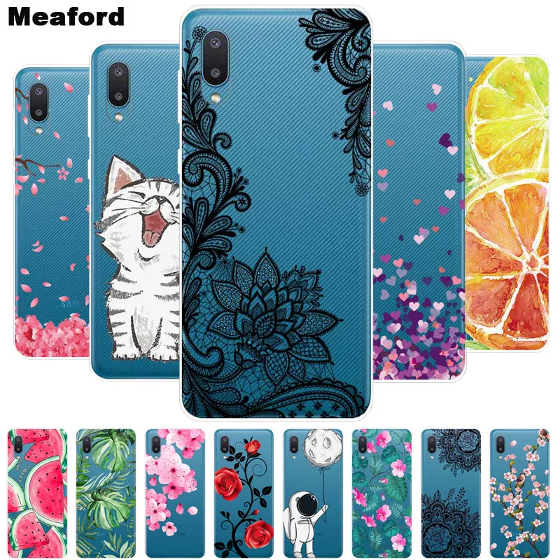 

For Samsung A02 Case TPU Silicone Soft Cartoon Clear Case for Samsung Galaxy A02 A 02 A022F 6.5'' Phone Back Cover A02 Coque