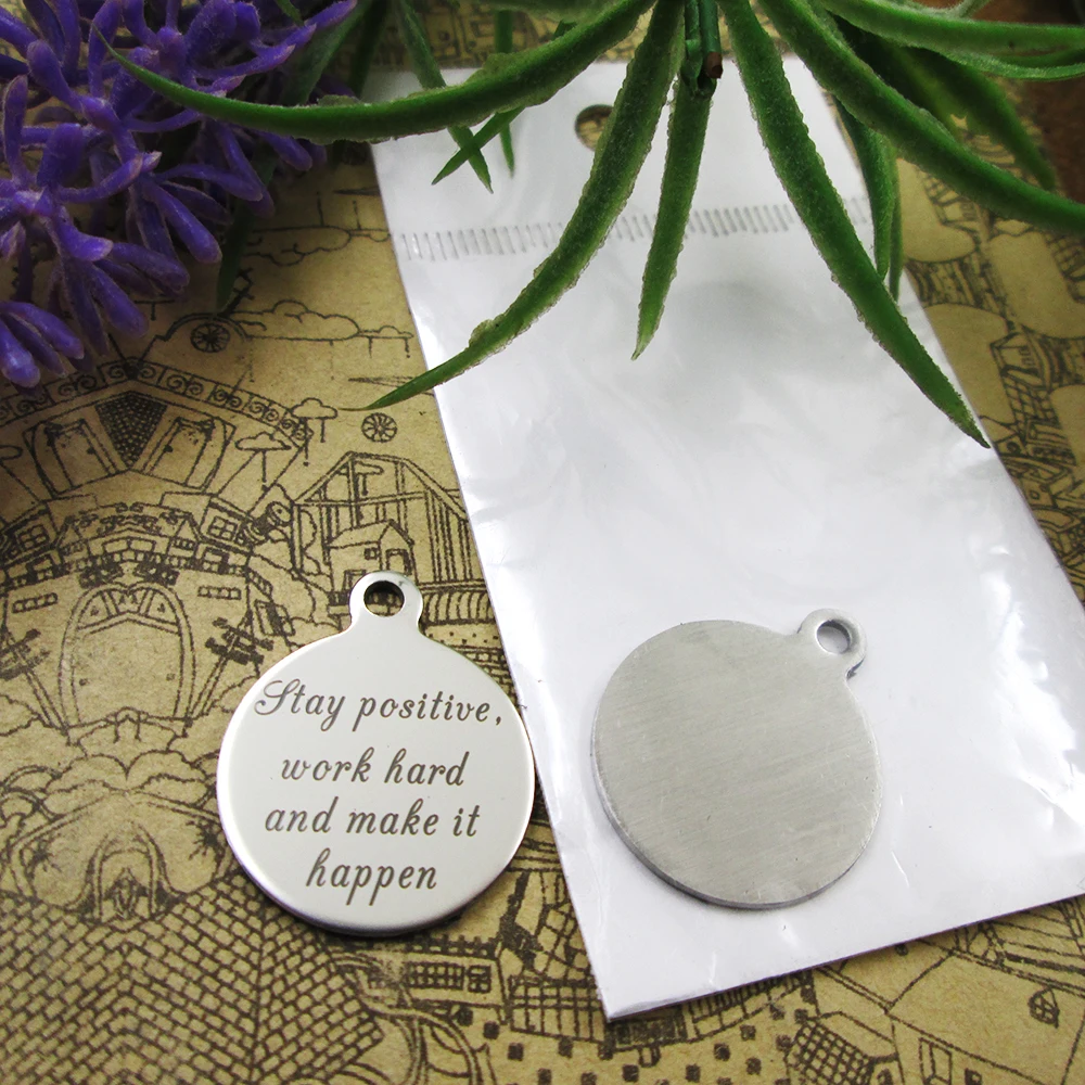 10 шт. -- Оставайтесь позитивными усердно работайте и делайте это. .. Подвески из