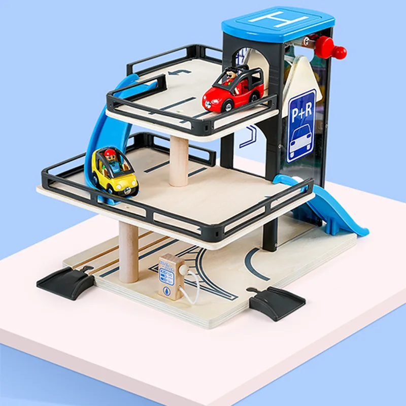 Автомобильный Трековый подъемник деревянный трек для парковки совместимый с