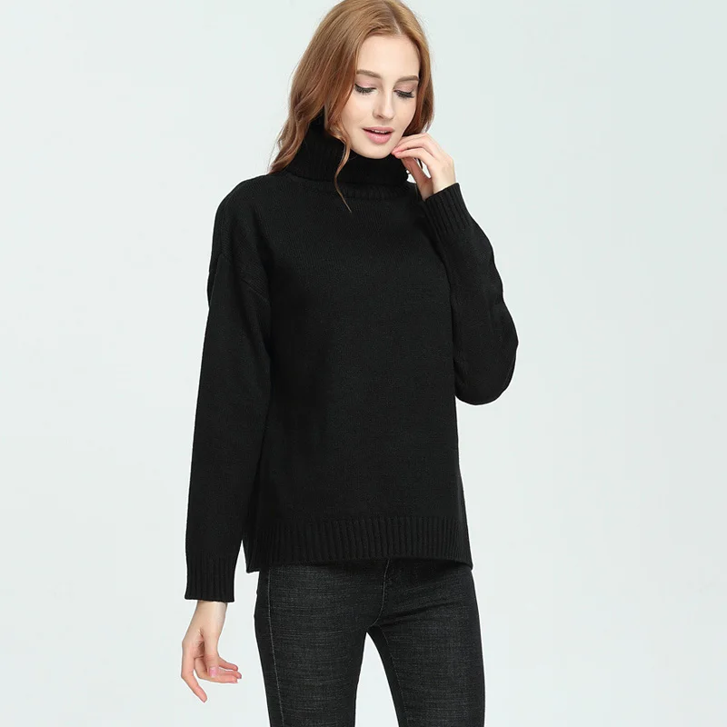 GOPLUS черный кофта женская зима осень 2019 водолазка вязаный свитер женский одежда с