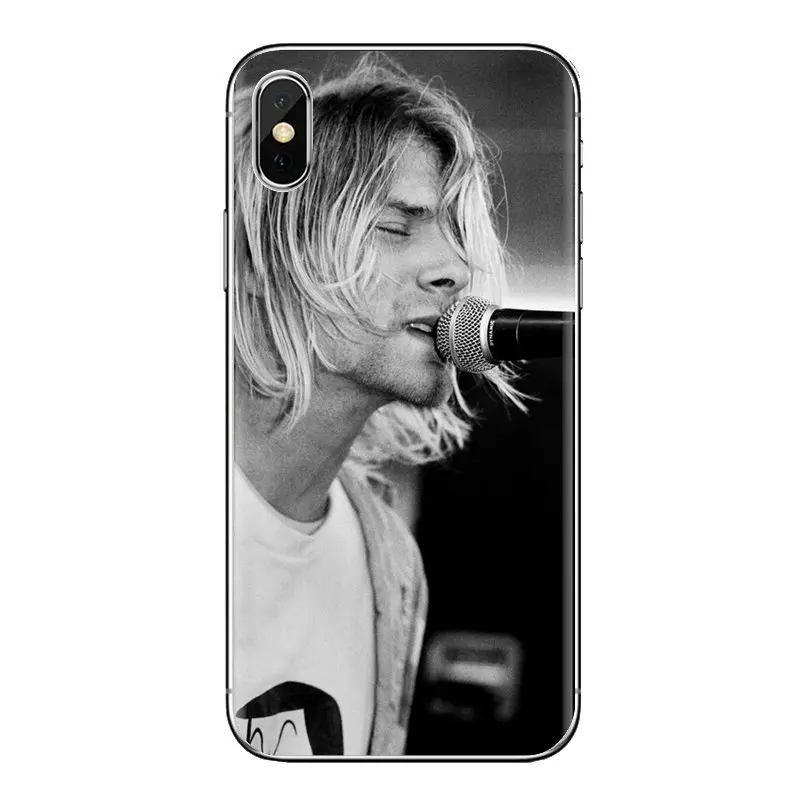 Transparent Soft Covers For Samsung Galaxy S3 S4 S5 Mini S6 S7 Edge S8 S9 S10 Plus Note 3 4 5 8 9 Kurt Cobain Nirvana Rock Bands |