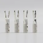 8 шт. Moonsaudio чистое медное посеребренное Y-образное штепсельное гнездо для динамика