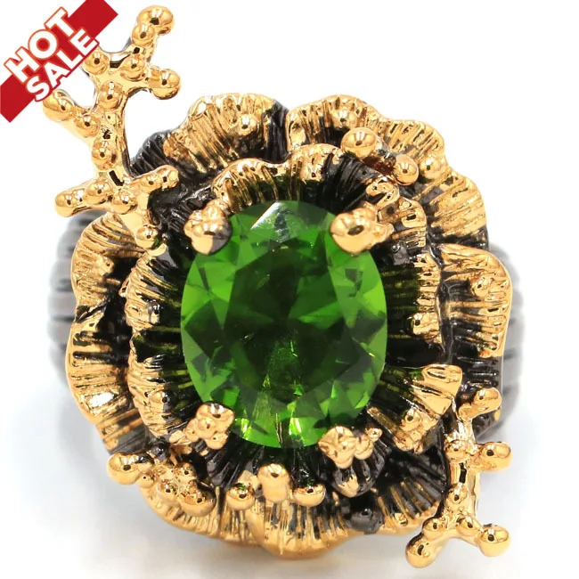 Кольца из серебра и золота 32x22 мм зеленый голубой топаз 18 4 г|silver ring|ring ringgarnet gold |
