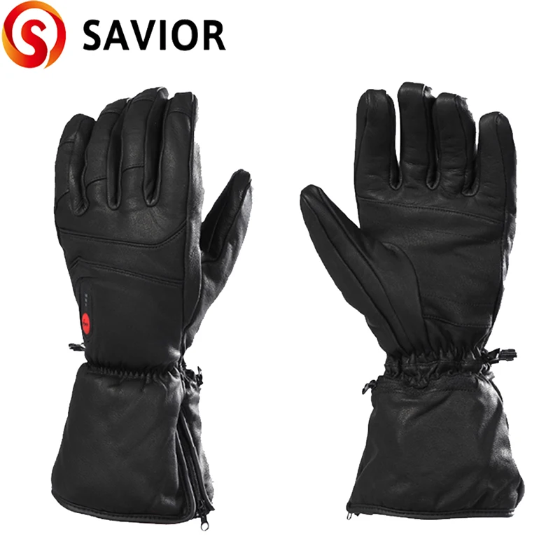 

Savior Goatskin Electric Battery Heated Gloves for Winter Sports Motorcycling Riding Skiing Fishing Hunting SHGS06