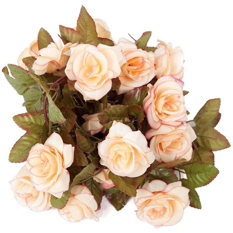 6 шт. искусственные розы венок из виноградных листьев Висячие поддельные