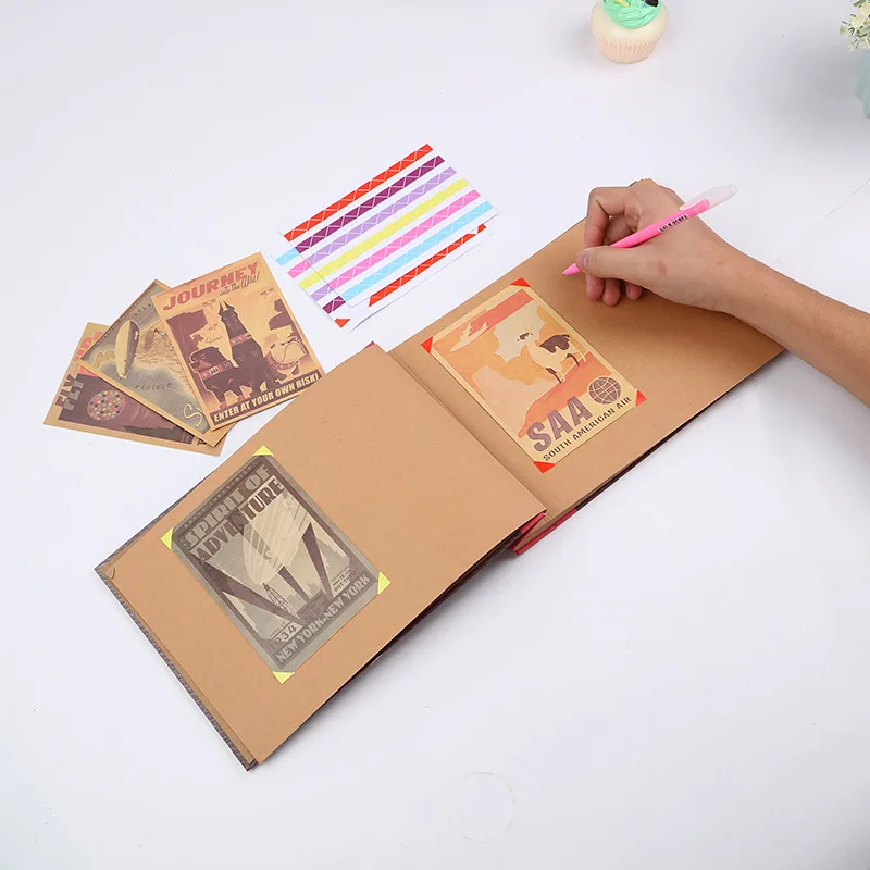 Альбом Vintagepictures Adventure Challenge Book DIY Paste Tether альбом наш Up семейный для скрапбукинга