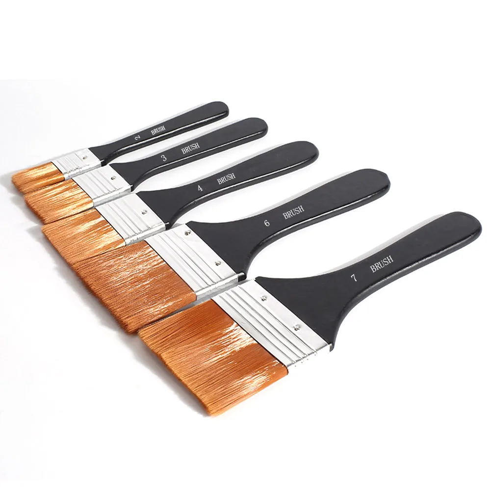 

Wooden Handle Nylon Watercolor Oil Art Paint Paint Brushes Painting Pen For Wall Acrylic Oil Painting School Art Supplies