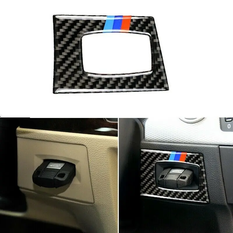 Карбоновая рамка для запуска двигателя приборной панели подходит BMW 3 серии E90 E91