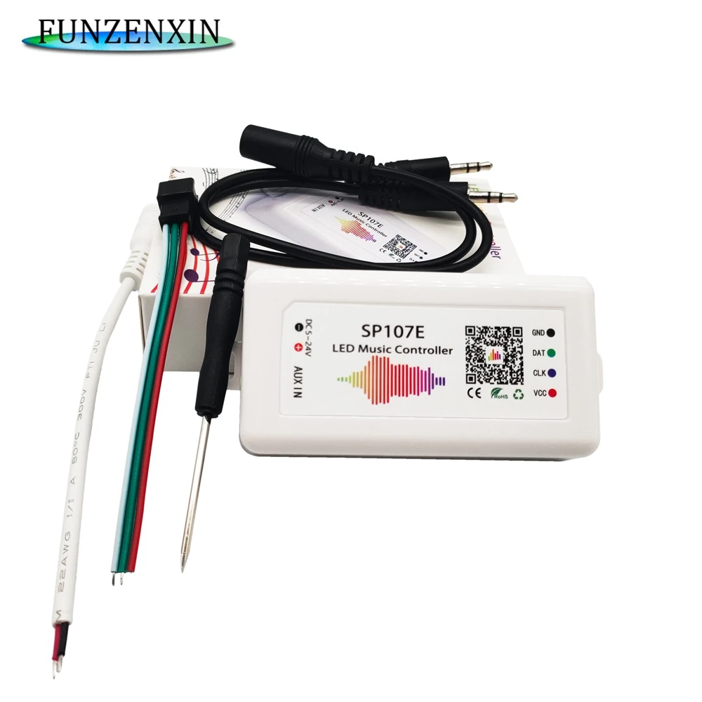SP107E работы при прослушивании музыки по Bluetooth Led Управление Полный Цвет RGB SPI с