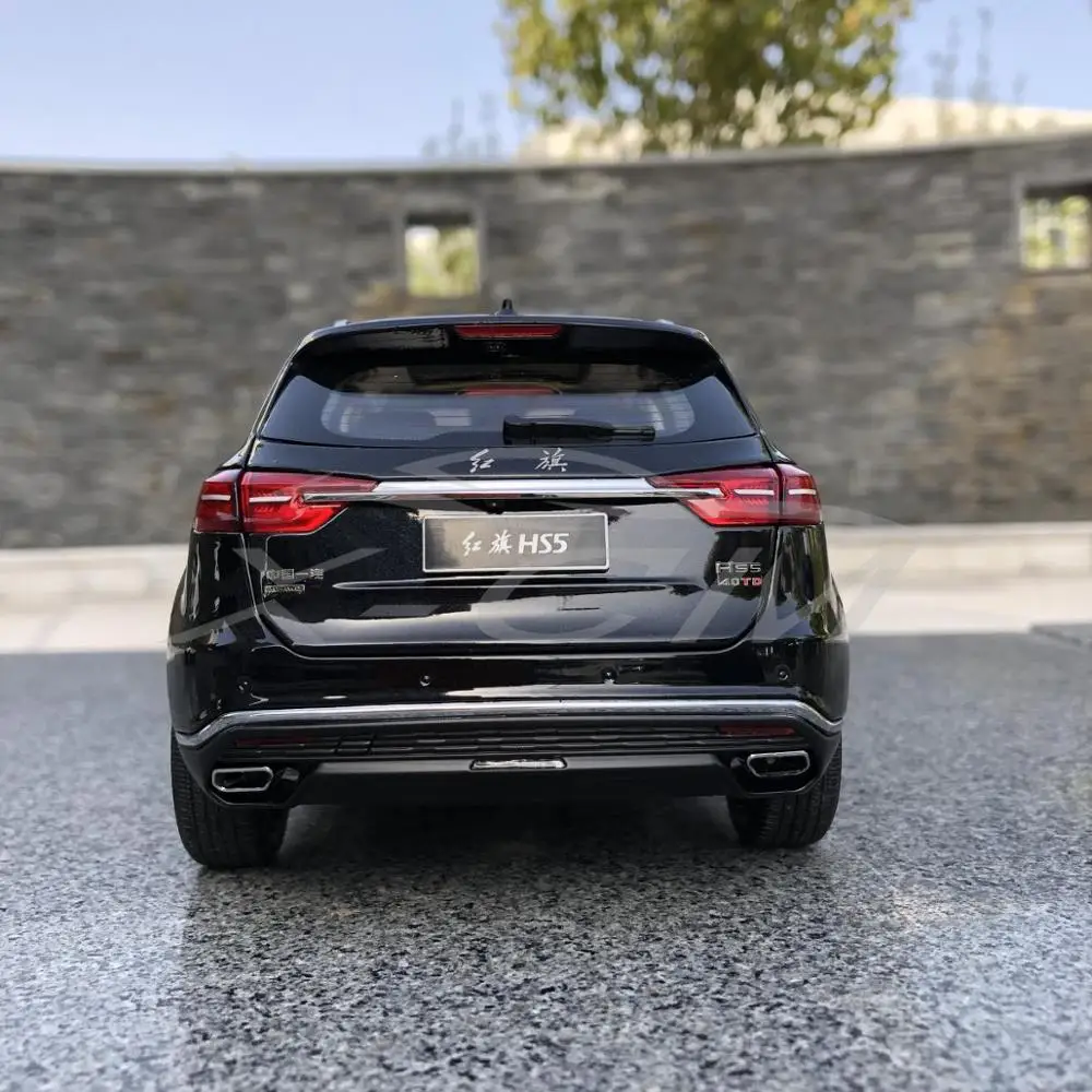 Литая под давлением модель автомобиля век Дракон Hongqi HS5 SUV 1:18(черный)+ маленький подарок