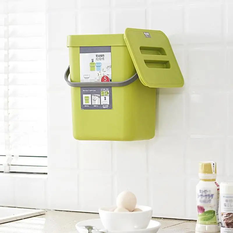 3/5L Настенный Складной мусорное ведро висит Кухня умная мусорная корзина