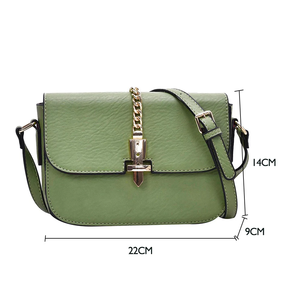 

Fashion PU Leather Women Shoulder Messenger Bag Female Solid Color Elegant Ladies Retro Crossbody Travel Handbag Purse