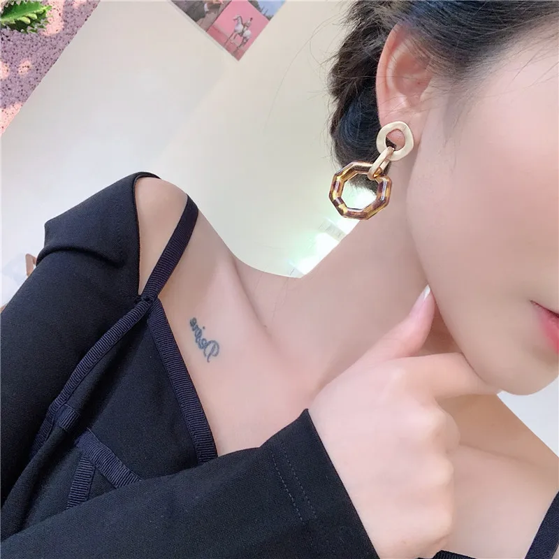 Женские акриловые длинные серьги элегантные геометрические | Украшения и