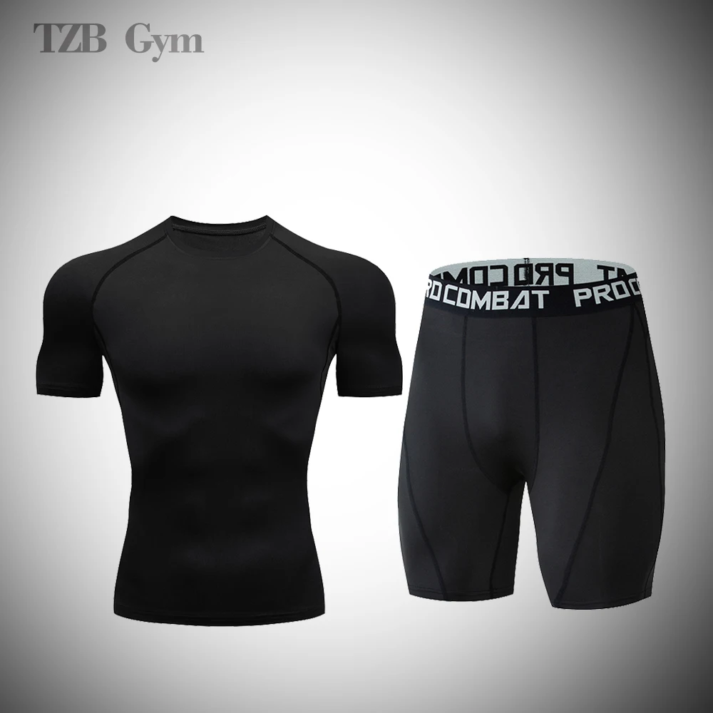 Компрессионный эластичный спортивный костюм MMA Rashguard для мужчин фитнеса улицы