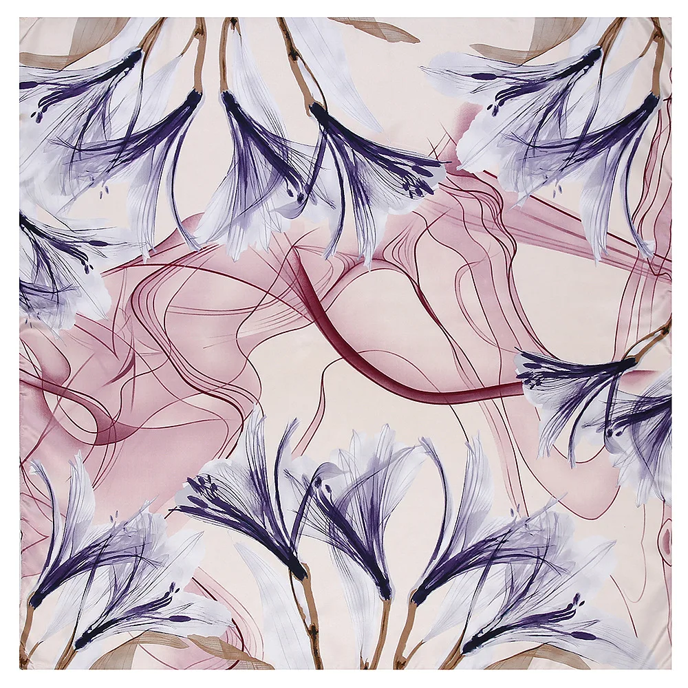 

Летний женский шарф, большой хиджаб с цветами лилии, ветрозащитные шали для улицы, Женская Солнцезащитная накидка, модная повязка на голову,...