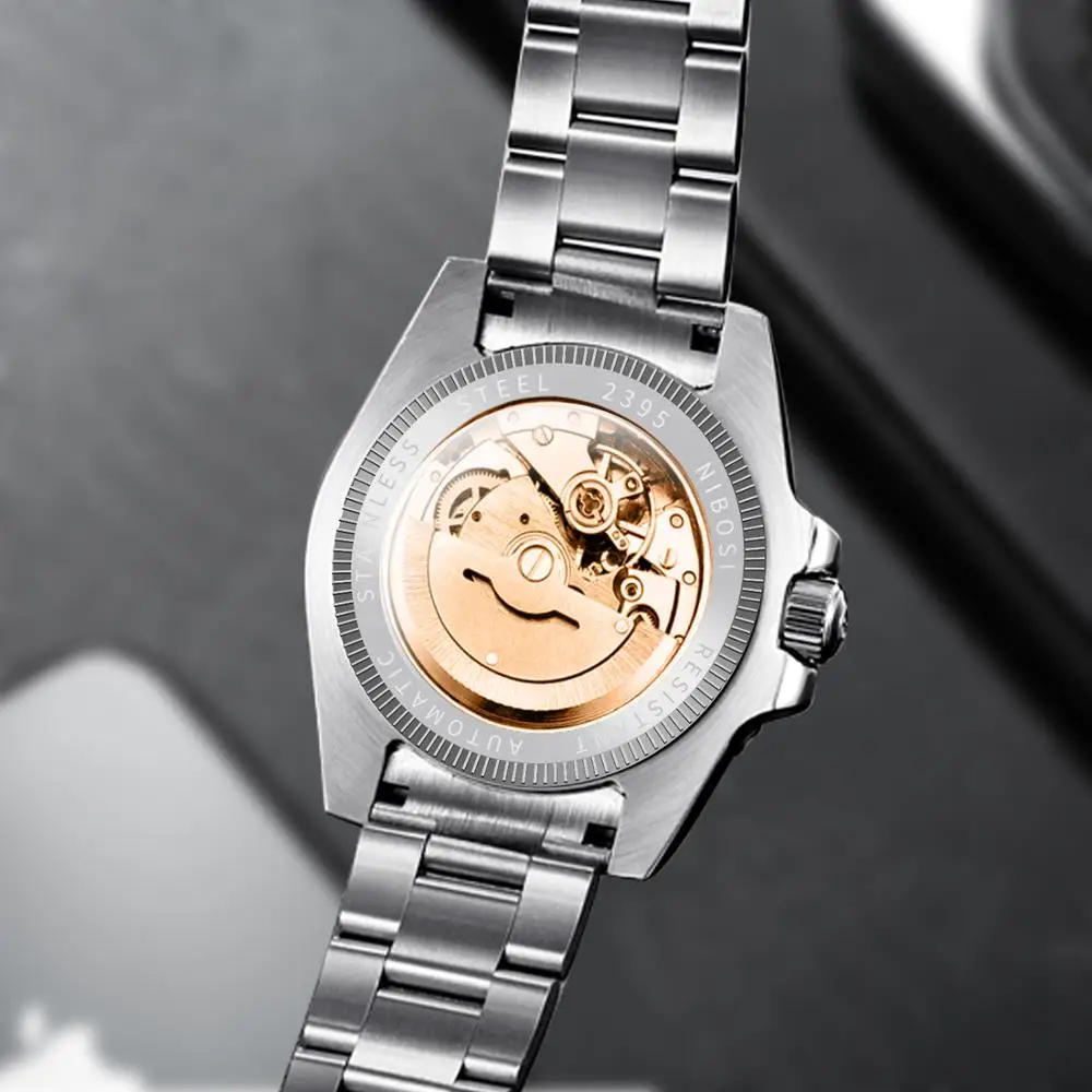 NIBOSI механические часы для мужчин 10Bar Tourbillon Роскошные Reloj сапфировые
