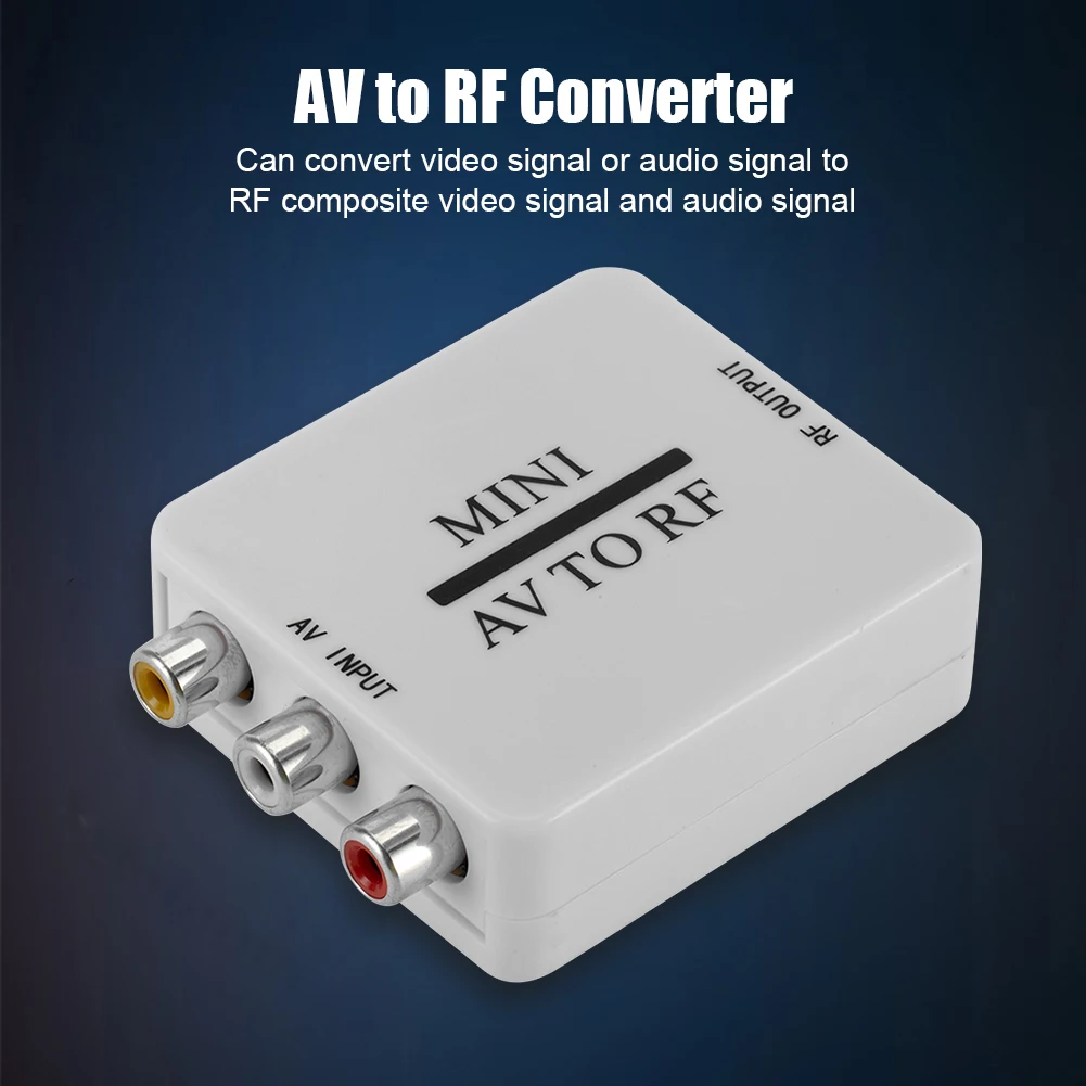 Мини-преобразователь RCA в RF Переходник AV для видео аудио HD ТВ VHS VCR DVD усилитель