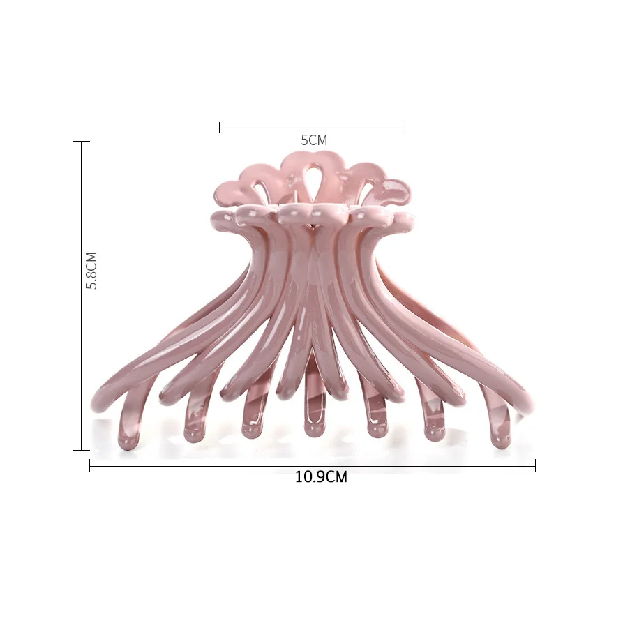 Пластиковые заколки для волос женские красочные зажимы с отверстиями