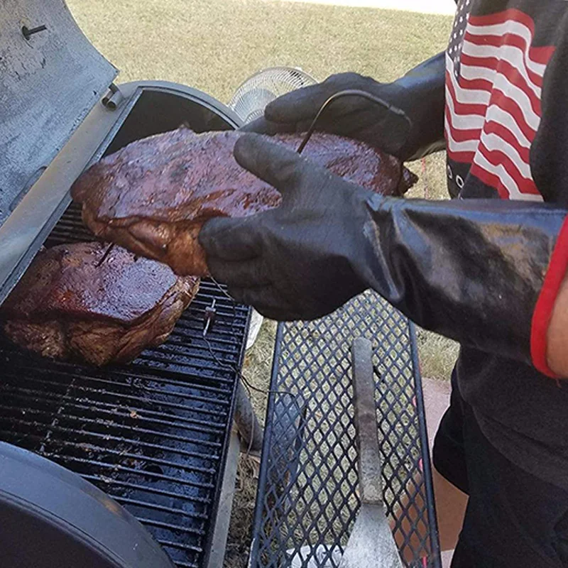 LIXF BBQ Gloves - Grill Cooking Barbecue for Handling Heat Food Right on Your Fryer or Oven. Waterproof Re | Дом и сад