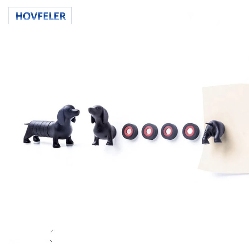 Мультяшные креативные магниты на холодильник с изображением собаки и оленя