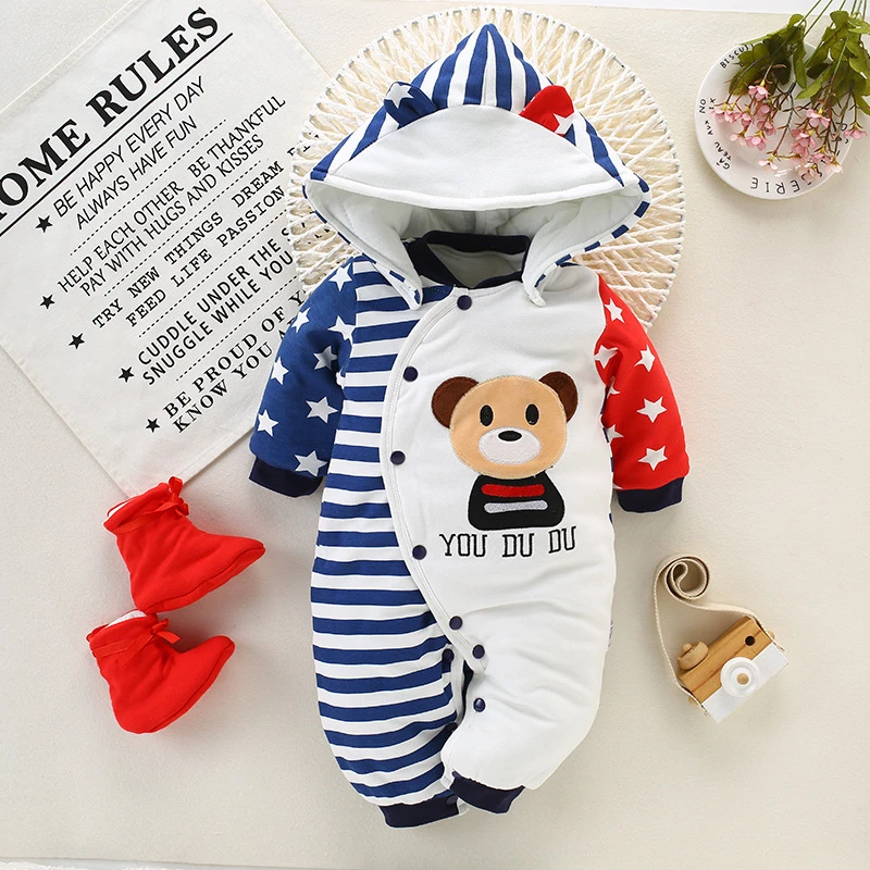 Детские комбинезоны Зимние Модные хлопковые с длинными рукавами и героями