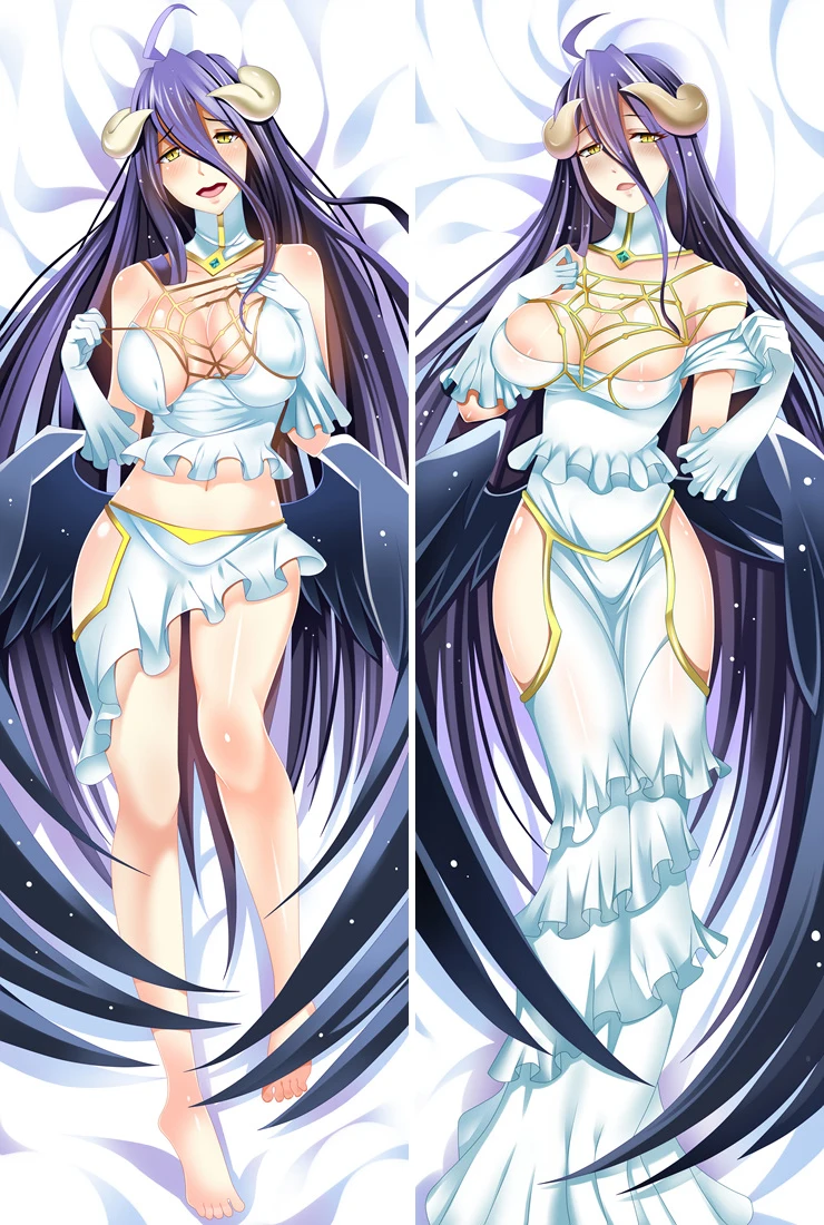 

2020-March update Japanese Anime Overlord albedo sexy girl Dakimakura body Pillow case Hugging Body Pillow Cover