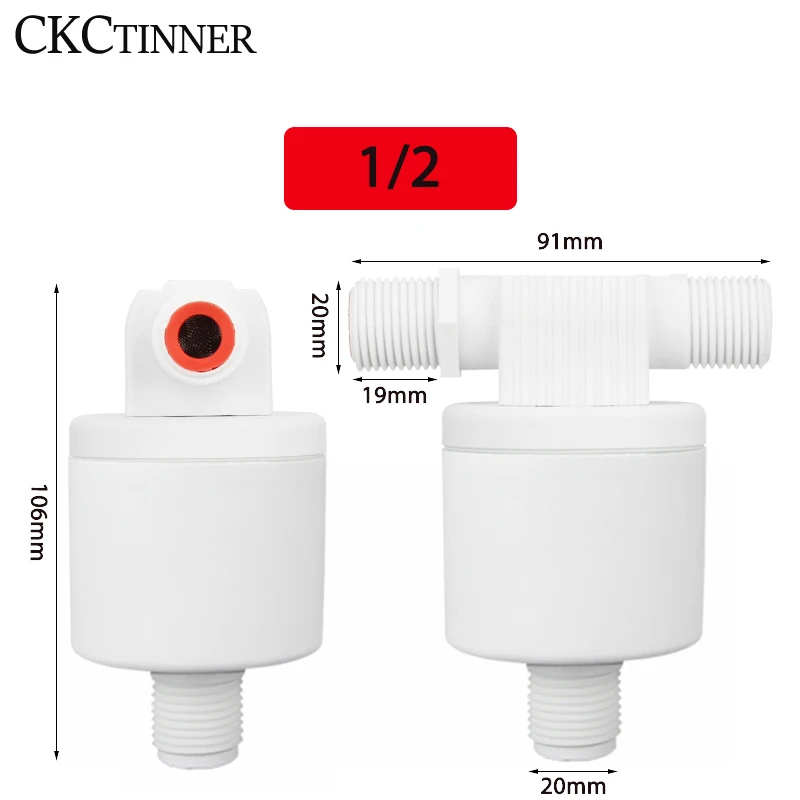 1/2'' 3/4'' 1'' Floating Ball Valve Automatic Float Water Level Control installed Outside Tower Tank Liquid Switch |