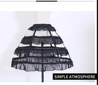 white black 3 hoops crinoline wedding petticoat with 3 layers ruffles tutu underskirt mariage skirt bridal accessories 2022