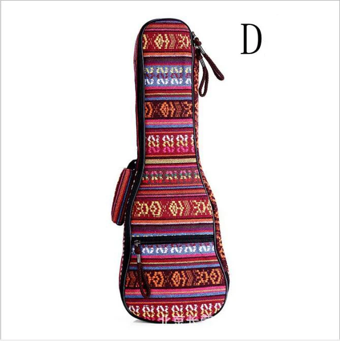 

21 23 26 Inch Ukulele Bag Double Shoulder Straps Case Fashion printed fabric Hawaiian small guitar case Ukulele Accessories QB11