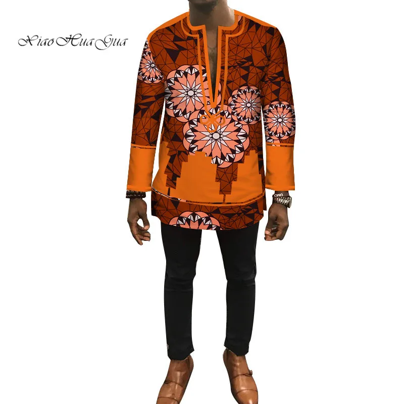 2020 Новая Осенняя Дашики африканская мужская одежда Bazin Riche Лоскутная Мужская