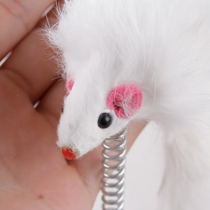 Plush Pet Claw Toy Tumbler Mouse Cats Scratching Funny Cat Scratch Amusing Interactive Springs Toys for Small Animals | Дом и сад