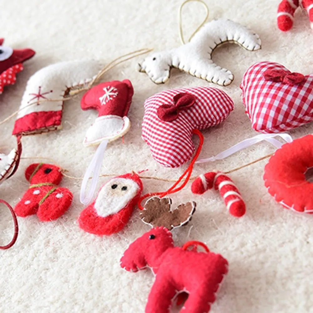 Рождественские Подвески для кукол в виде сердца рождественские носки подвесные