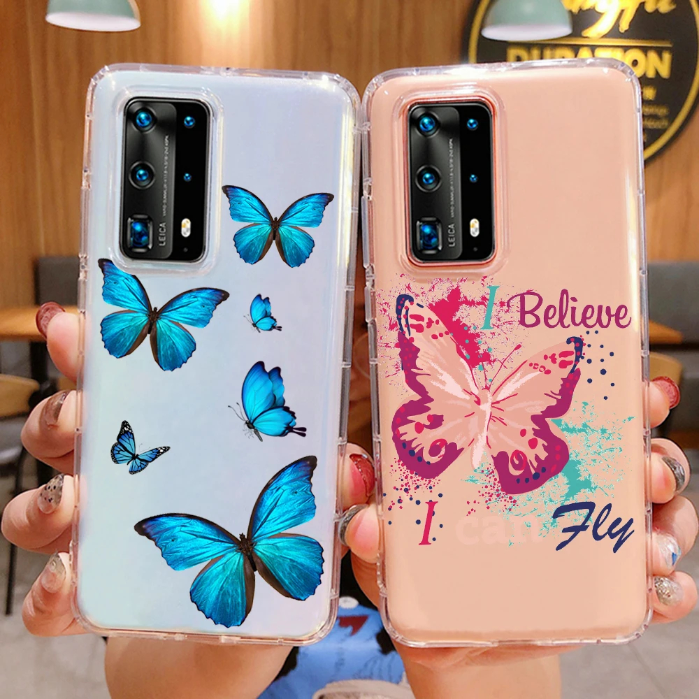 Чехол PUNQZY с изображением животных и синей бабочки для Samsung Galaxy A50 A70 S11 S10E S9 S20 PLUS A51