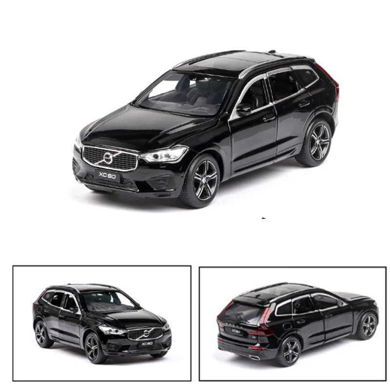 

1/32 Alloy Volv XC60 SUV Diecast Toy Car Model Simulation Sound Light Pull Back Metal Toy Vehicles For Collection Kids Gift